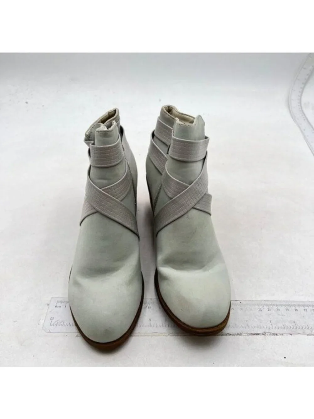 Women's Mid Calf Boots,Round Toe Low Heel Slouchy Dress zip booties,strap Grey